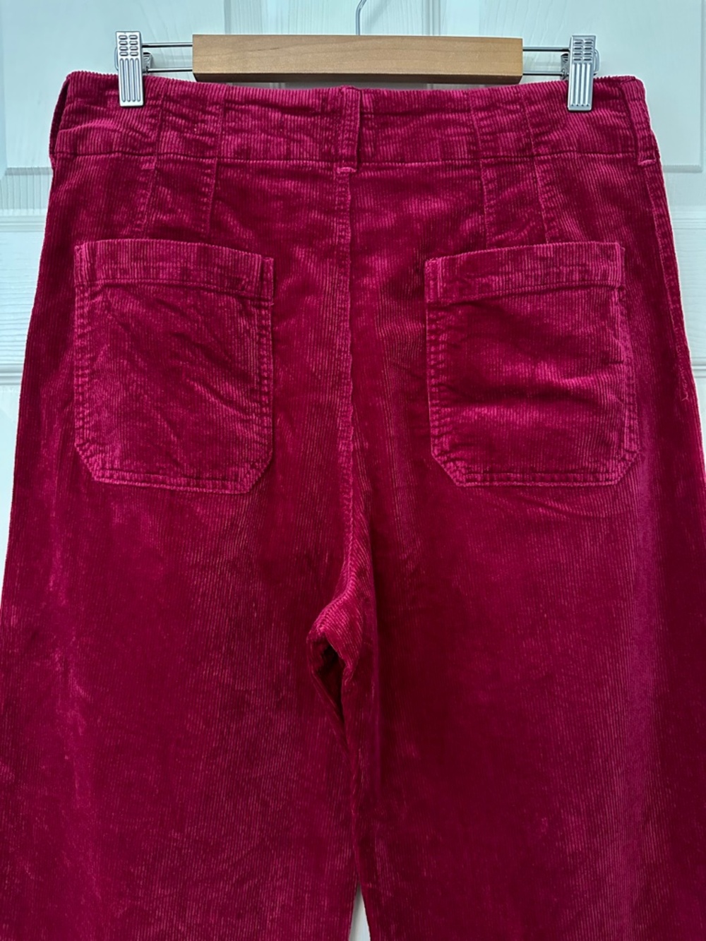 Maeve The Colette Corduroy Wide Leg Crop Pant Raspberry Pink Women's Size 31 - Picture 6 of 11